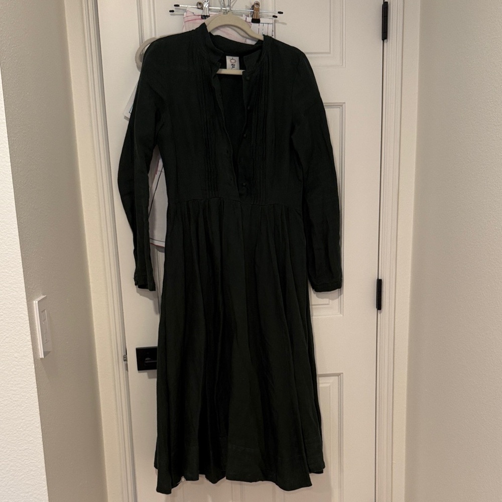 Son de flor Eliza dress in evergreen, size S